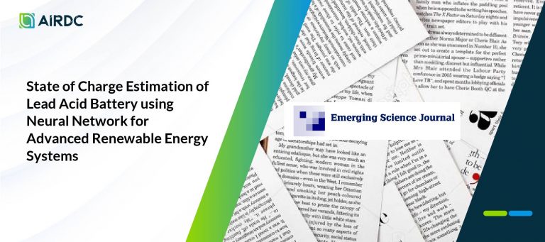 State of Charge Estimation of Lead Acid Battery using Neural Network for Advanced Renewable Energy Systems