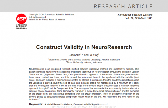 2015 - Construct Validity in Neuro-Research