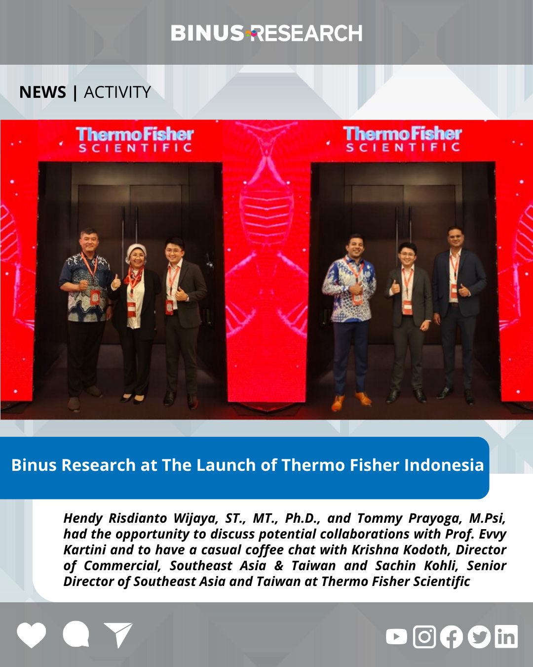 Binus Research at The Launch of Thermo Fisher Indonesia – Research